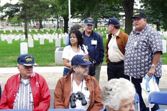 Ronald Gifford, Ed Schneider, Carmencita Kenney, Morrie & Richard Koerselman, David Yates & Barry Georges at Fort Snelling Cemetery