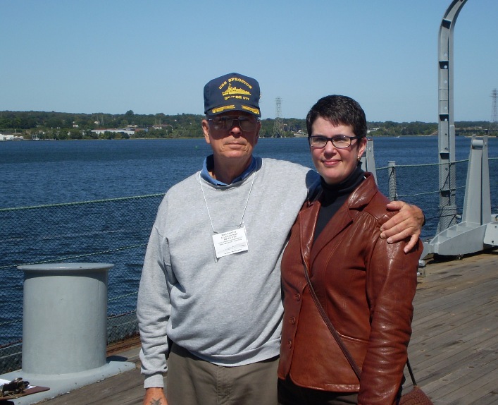 Ken & Carol Landry aboard the USS Massachusetts (BB-59)