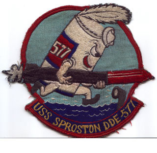 USS Sproston  patch