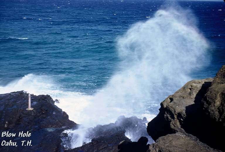 Blow Hole - Oahu, Territory of Hawaii