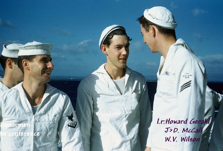 Sonarmen in conference