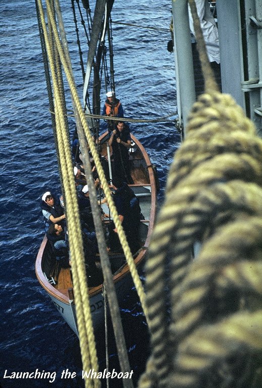 Launching motor whaleboat