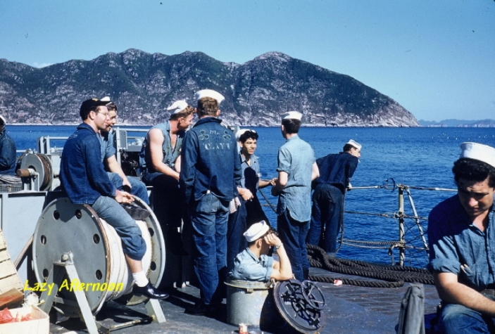 Lazy Afternoon on the USS Sproston fantail