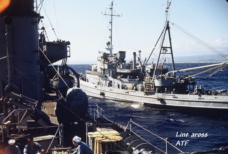 Line from Fleet tug to USS Sproston